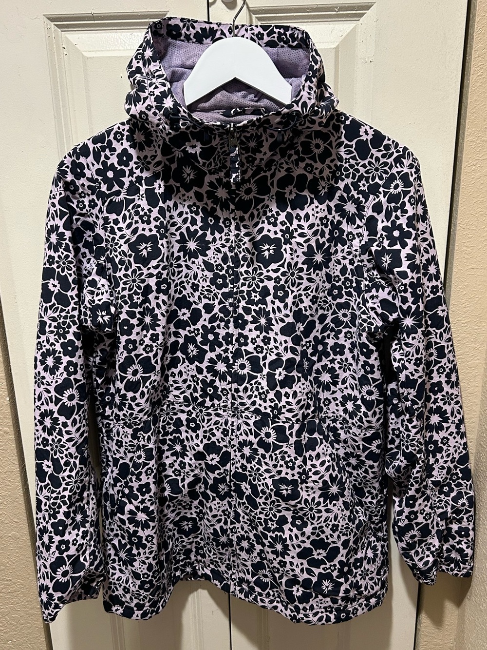 Duluth Trading Co Floral Hooded Rainjacket Womens , XS